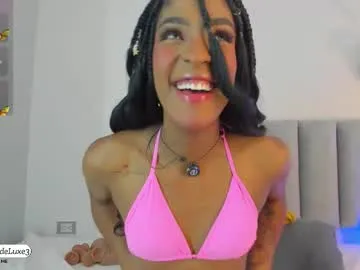 emely_deluxe — My pussy is waiting for you to come and break itSpecial Patterns 22-33-44-100 - Multi Goal: Messy Deepthroat [444tk each Goal] #ebony #blowjob #skinny #gag #feet