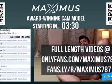 maximus_787 from Chaturbate is Freechat